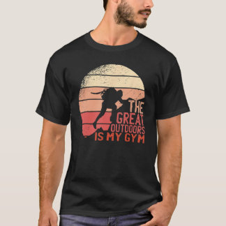 アウトドア素晴らしアウトドアは私のジム極端なスポーツ Tシャツ