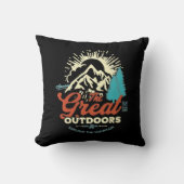 アウトドア素晴らし：山のデザインを探索 クッション (正面)