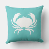 アウトドア航海のカニティール（緑がかった色）シーブルー枕 クッション (裏面)