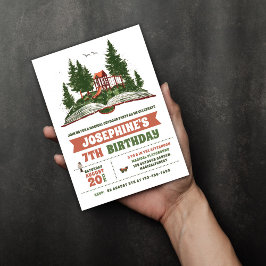 アウトドア・アドベンチャー・バースデーパーティー 招待状