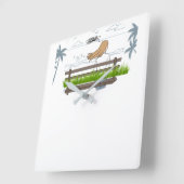 アウトドア スクエア壁時計 (傾斜)