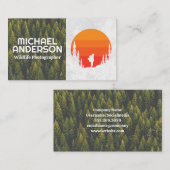 アウトドア |ハイカーロゴ |フォレスト 名刺 (正面/裏面)