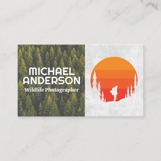 アウトドア |ハイカーロゴ |フォレスト 名刺 (正面)