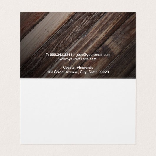 アウトドア | ワイン 名刺 (内部フラット)