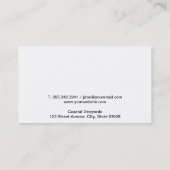 アウトドア |ワイン |木製トリム |ブドウ園 名刺 (裏面)