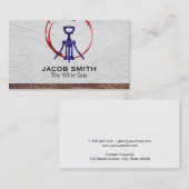 アウトドア |ワイン |木製トリム |ワイナリー 名刺 (正面/裏面)