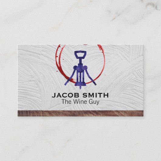 アウトドア |ワイン |木製トリム |ワイナリー 名刺 (正面)