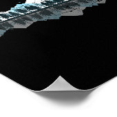 アウトドア 山 森 自然 水面反射 ポスター (角)