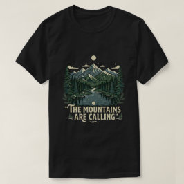 アウトドア 自然 森 木 山 ハイキング Tシャツ