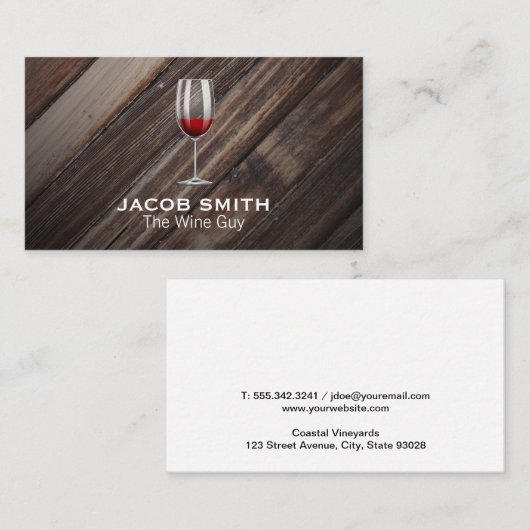 アウトドア | Glass of Red Wine 名刺 (正面/裏面)