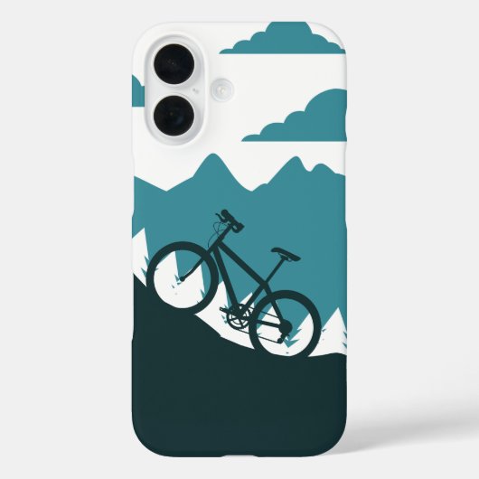 アウトドアMTBライダーのシルエットデザイン Case-Mate iPhoneケース (裏面)