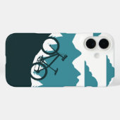 アウトドアMTBライダーのシルエットデザイン Case-Mate iPhoneケース (裏面 (横))