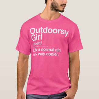 アウトドリーガール定義自然ハイキングキャンプ王 Tシャツ