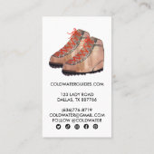 アウトドリーキャンプハイキング冒険ソーシャルアイコンを探索 名刺 (裏面)