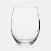 アウトドリーパティオワイン引用文with Cat ステムなしワイングラス (右)