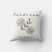 アウトドリームユーやる気を起こさせる引用文2顔 クッション (裏面)