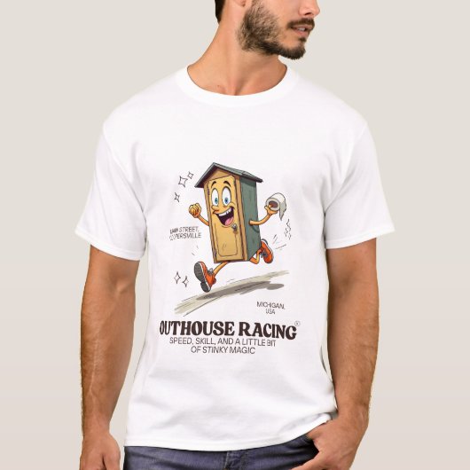 アウトハウスのレース速度 Tシャツ (正面)