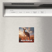 アウトバックオーストラリアのカンガルー マグネット (インサイチュ (食洗機))