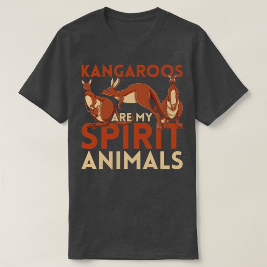 アウトバックオーストラリアKangaroo恋人スピリット動物カン Tシャツ (デザイン正面)