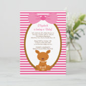 アウトバックカンガルーベビーガールシャワー招待状 招待状 (スタンド正面)