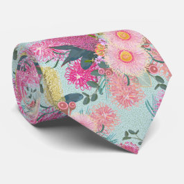 アウトバックバンクシアとグレイヴィレアユーカリ ネクタイ