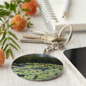 アウトバックリリーパッドのボタンキーリング キーホルダー (側面)