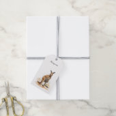 アウトバックワンダラー:水の色カンガルーカスタム ギフトタグ (より糸付き)