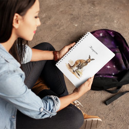 アウトバックワンダラー：水の色カンガルーカスタム ノートブック