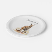 アウトバックワンダラー：水の色カンガルーカスタム ペーパープレート (アングル)