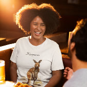 アウトバックワンダラー：水の色カンガルーカスタム Tシャツ