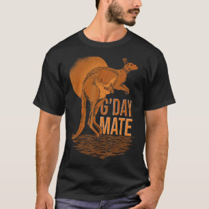 アウトバック動物オーストラリア動物カンガルー Tシャツ