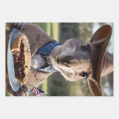 "アウトバック喜び：カンガルー食べアイセン肉パイ ラッピングペーパーシート (正面2)