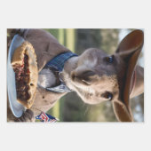 "アウトバック喜び：カンガルー食べアイセン肉パイ ラッピングペーパーシート (正面)