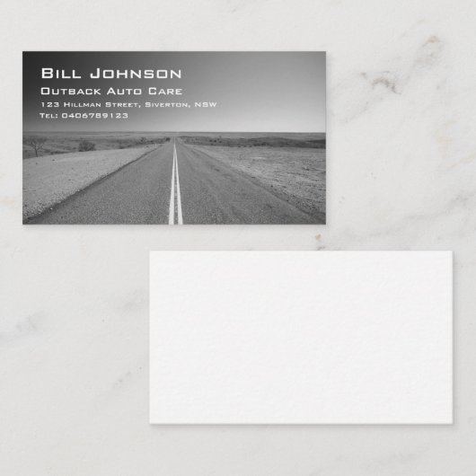 アウトバックAustralia Road, Auto気に -名刺 名刺 (正面/裏面)