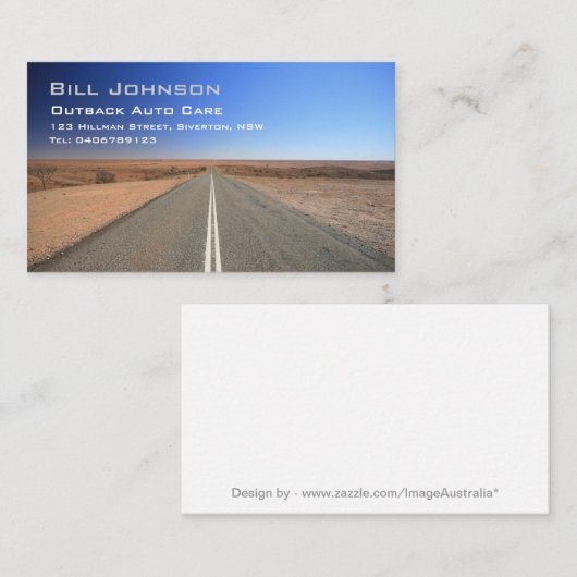 アウトバックAustralia Road, Auto気に -名刺 名刺 (正面/裏面)