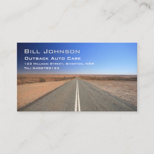 アウトバックAustralia Road, Auto気に -名刺 名刺 (正面)