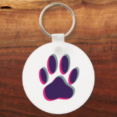 アウトフォーフォーカス犬のポープリント キーホルダー (正面)