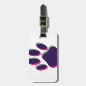 アウトフォーフォーカス犬のポープリント ラゲッジタグ (正面縦)