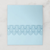 アウトライエレガントンスタイリッシュの青い幾何学的 プレイスカード (外部開封)