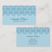 アウトライスタイリッシュンの青い幾何学的パターン 名刺 (正面/裏面)