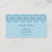 アウトライスタイリッシュンの青い幾何学的パターン 名刺 (裏面)