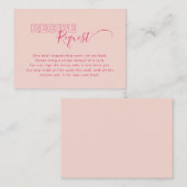 アウトラインはっきりしたタイプ文字ブライダルレシピ要求カード 名刺 (正面/裏面)