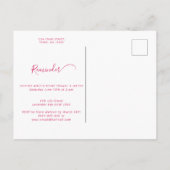 アウトラインはっきりしたリマインダーRSVP招待状はがき インビテーションポストカード (裏面)