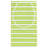 アウトラインストライプドライムグリーン スモールペーパーバッグ (裏面)
