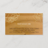 アウトラインバラの花の木,ジュエリーデザイナー 名刺 (裏面)