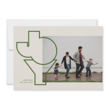 アウトライン付きジョイフラットホリデーカード