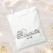 アウトライン付き白黒トレインアップシェリンの有利なバッグ フェイバーバッグ (クリップ留めされた状態)