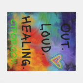 アウトラウドヒーリングプライド毛布 フリースブランケット (正面(横))