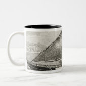 アウトリガーが付いているMortlockの島のボート ツートーンマグカップ (左)