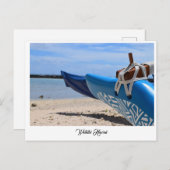 アウトリガーカヌオンワイキキビーチハワイハワハガキ。 シーズンポストカード (正面/裏面)